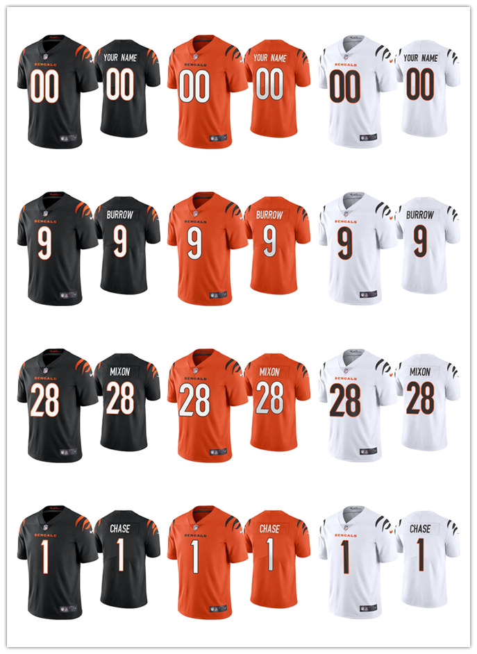 Chidobe Awuzie Joe Burrow Joe Mixon Ja'Marr Chase Cincinnati Bengals MEN WOMEN YOUTH Vapor Limited football Jersey, Black
Chidobe Awuzie Joe Burrow Joe Mixon Ja'Marr Chase Cincinnati Bengals MEN WOMEN YOUTH Vapor Limited football Jersey, Black