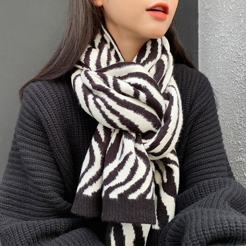 Scarves Winter Zebra Scarf Striped Pattern Women Wool Keep Warm Neckerchief Knitted Outdoor Neck Pashmina Soft Ins Shawl Decor, Blue;gray
Scarves Winter Zebra Scarf Striped Pattern Women Wool Keep Warm Neckerchief Knitted Outdoor Neck Pashmina Soft Ins Shawl Decor, Blue;gray