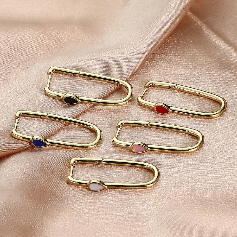 Hoop & Huggie 1pair Charm Copper Drop Enamel Long Earring Simple Luxury Earrings For Women Jewelry Gift Geometric Rectangle
Hoop & Huggie 1pair Charm Copper Drop Enamel Long Earring Simple Luxury Earrings For Women Jewelry Gift Geometric Rectangle