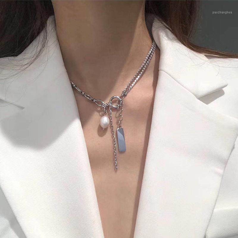 Trendy Metal Chain Splice Rhinestone Choker Necklaces Fresh Pearl Pendant Collar Hip Hop Women Chains, Silver
Trendy Metal Chain Splice Rhinestone Choker Necklaces Fresh Pearl Pendant Collar Hip Hop Women Chains, Silver