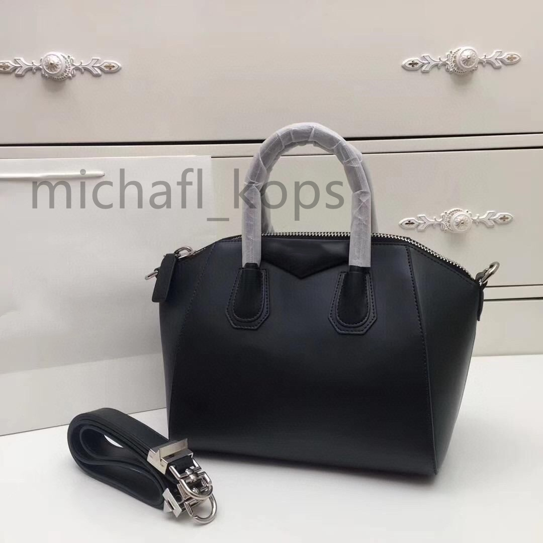 Top Fashion Genuine Leather Luxury Ladies handbag, Black