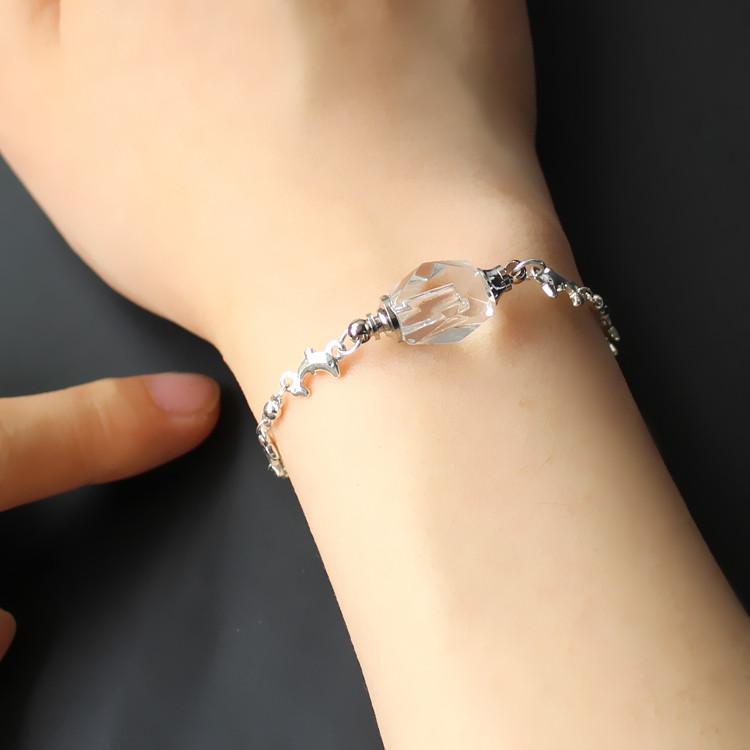 Link, Chain 1PC Crystal Vial Bracelets Fashion Wishing Name On Rice Bracelet Mothers Day Gift