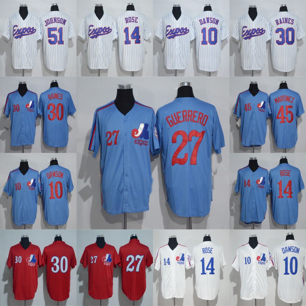 10 Andre Dawson Montreal Expos Jersey 27 Vladimir Guerrero 30 Tim Raines 45 Pedro Martinez 14 Pete Rose 51 Randy Johnson 8 Gary Carter 37 Steve Rodgers baseball jerseys, As pic
10 Andre Dawson Montreal Expos Jersey 27 Vladimir Guerrero 30 Tim Raines 45 Pedro Martinez 14 Pete Rose 51 Randy Johnson 8 Gary Carter 37 Steve Rodgers baseball jerseys, As pic