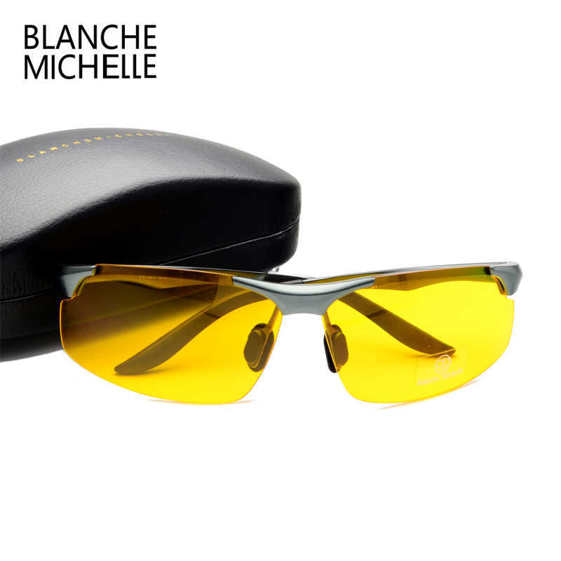 Aluminum Magnesium Men Sunglasses Polarized Sports Driving Night Vision Goggles Sunglass Fishing UV400 Rimless Sun Glasses CX200703
