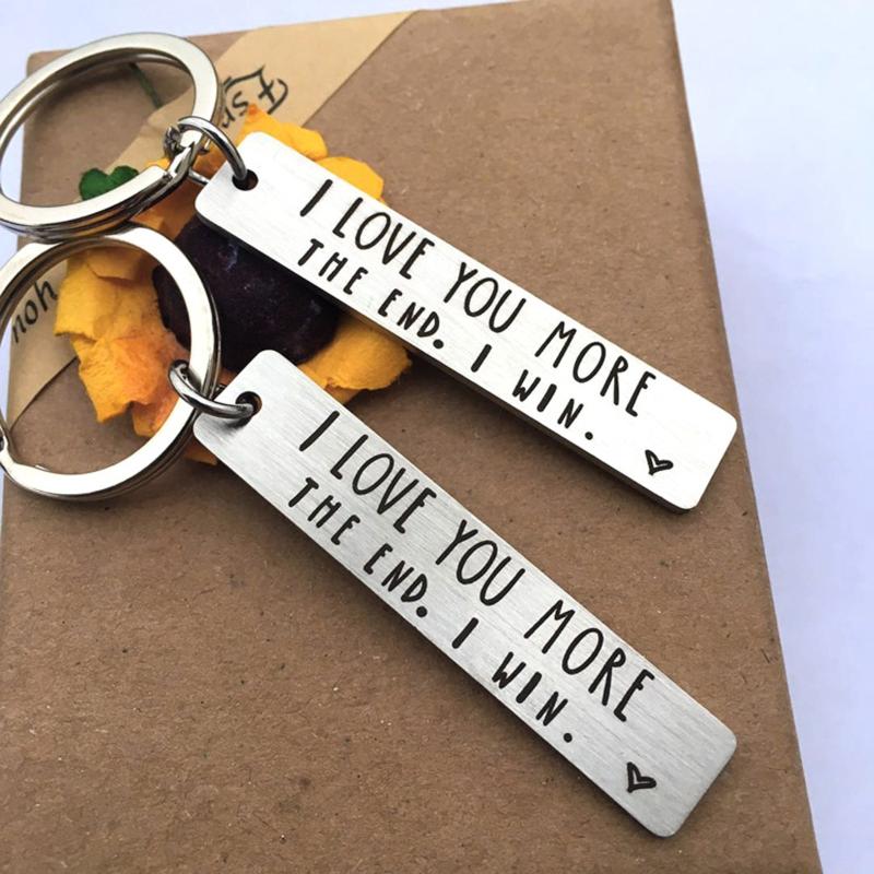 Keychains Couple Keychain I Love You More The End Win Durable Personalised Birthday Gift Souvenirs Present 
Keychains Couple Keychain I Love You More The End Win Durable Personalised Birthday Gift Souvenirs Present