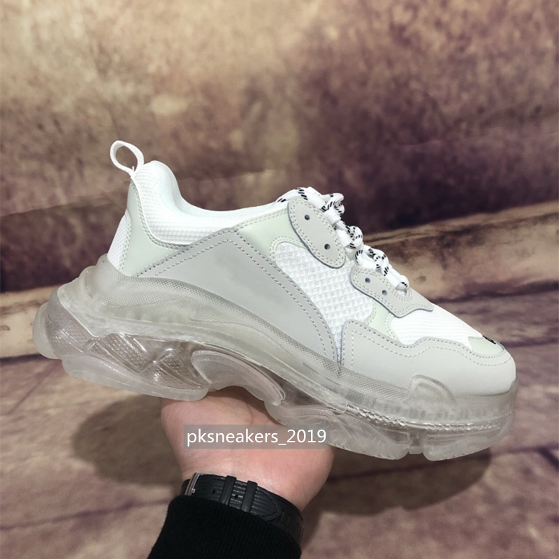 Paris casual Shoes Triple-S clear sole Trainers Black White beige green yellow Transparent Crystal Bottom Vintage Men Women Platform Sneaker US 6-12
Paris casual Shoes Triple-S clear sole Trainers Black White beige green yellow Transparent Crystal Bottom Vintage Men Women Platform Sneaker US 6-12