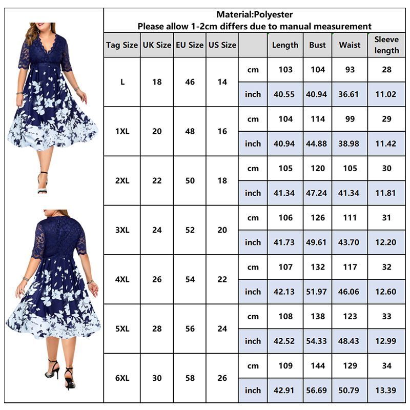 Plus Size Women Summer Dress Patchwork Flower Large Size Evening Party Lady Midi Dress Sexy Lace Calf Elegant Female Dress D20 210331