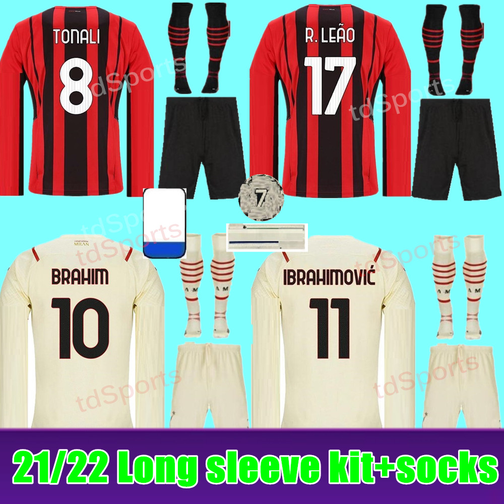 AC milan Men kit Long sleeve 21 22 soccer jersey home away IBRAHIMOVIC BRAHIM BENNACER KESSIE ROMAGNOLI CALHANOGLU 2021 2022 football shirt, Black
AC milan Men kit Long sleeve 21 22 soccer jersey home away IBRAHIMOVIC BRAHIM BENNACER KESSIE ROMAGNOLI CALHANOGLU 2021 2022 football shirt, Black