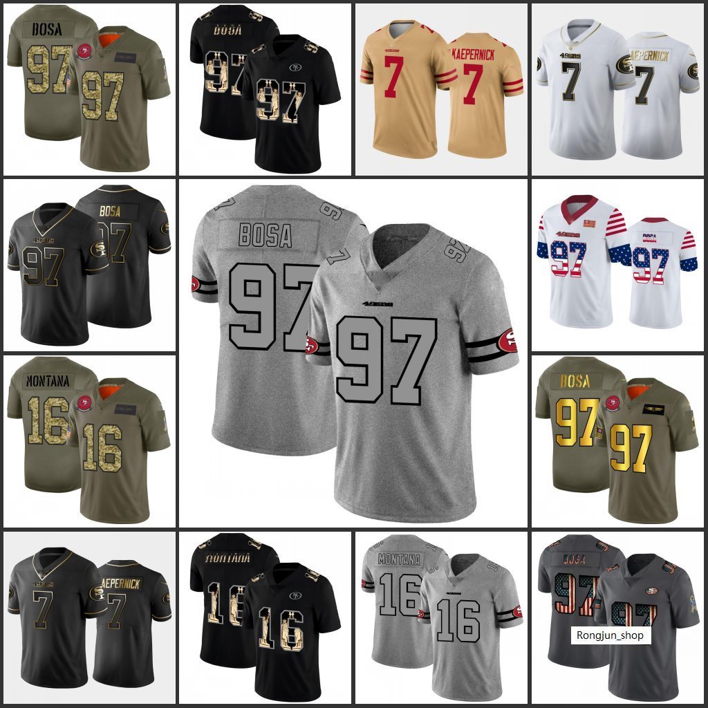 San Francisco49ersMen #7 Colin Kaepernick 97 Nick Bosa 16 Joe Montana Women Youth Limited Jersey