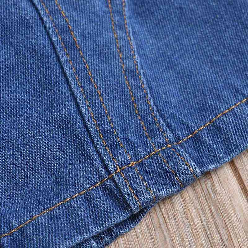 Bear Leader Baby Girl Summer Clothing 2Pcs 2022 Toddler Kids Casual Button Down Denim Crop Tops and Pants Clothing Set Y220310