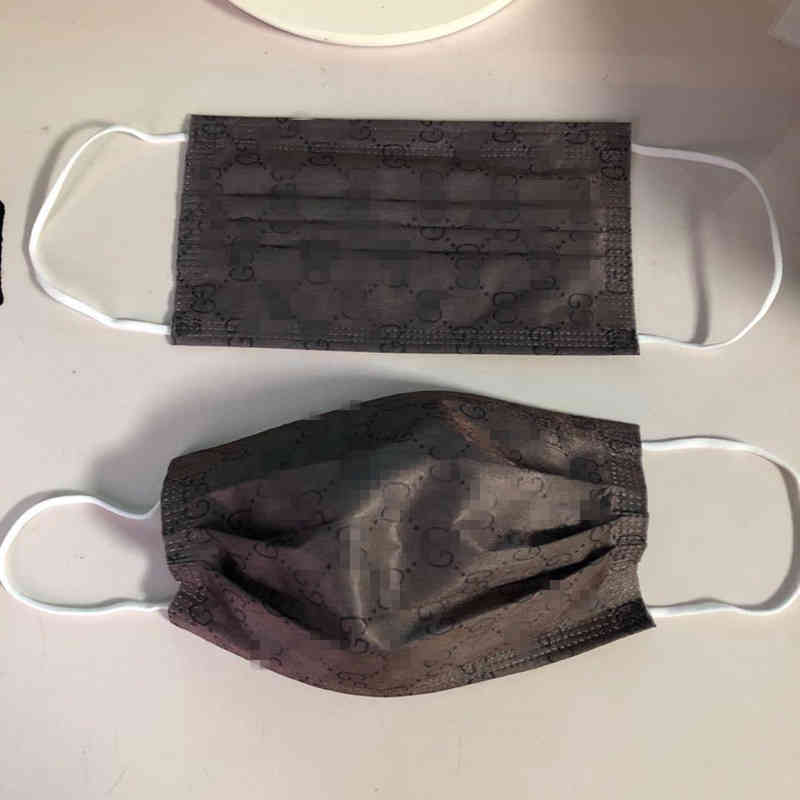 Adult fashion three-layer mask with melt blown disposable printing screen