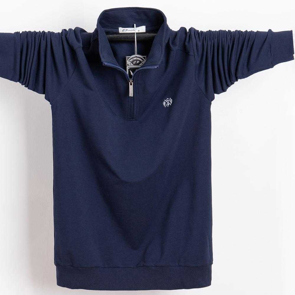 Men Polo Shirt Pure Cotton Men Business Casual Male Polo Shirt Autumn Long Sleeve Stand Collar Polo Shirt Plus Size 5XL 6XL 210707, Dark grey
Men Polo Shirt Pure Cotton Men Business Casual Male Polo Shirt Autumn Long Sleeve Stand Collar Polo Shirt Plus Size 5XL 6XL 210707, Dark grey