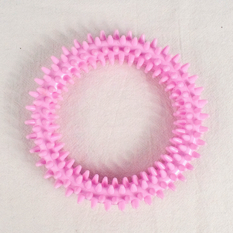 Cute Pet Toy Dog Chew Toy Ring Shape Non Toxic Portable Safe Cleaning Tooth Toy Pets Tool Random Color Dropshipping