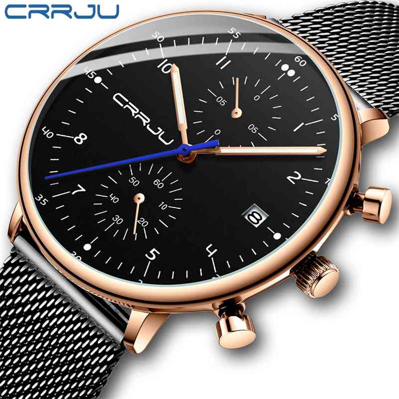 Mens Watch CRRJU Luxury Men Stainless Steel WristWatch Men's Military Full Steel Date Quartz watches relogio masculino 210517, Black black
Mens Watch CRRJU Luxury Men Stainless Steel WristWatch Men's Military Full Steel Date Quartz watches relogio masculino 210517, Black black