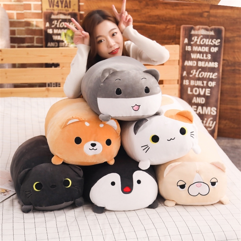 Long Animals Plush Toy Stuffed Squishy Animal Bolster Pillow Dog Cat Shiba Inu Cylindrical Plushie Sleeping Friend 220218, Black cat
Long Animals Plush Toy Stuffed Squishy Animal Bolster Pillow Dog Cat Shiba Inu Cylindrical Plushie Sleeping Friend 220218, Black cat