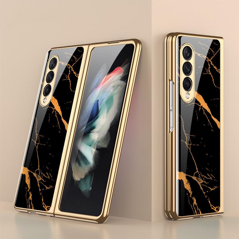 Luxury Tempered Glass Cases for Samsung Galaxy Z Fold 3 5G Case Plating Plastic Frame Hard Glass Cover, 13
Luxury Tempered Glass Cases for Samsung Galaxy Z Fold 3 5G Case Plating Plastic Frame Hard Glass Cover, 13
