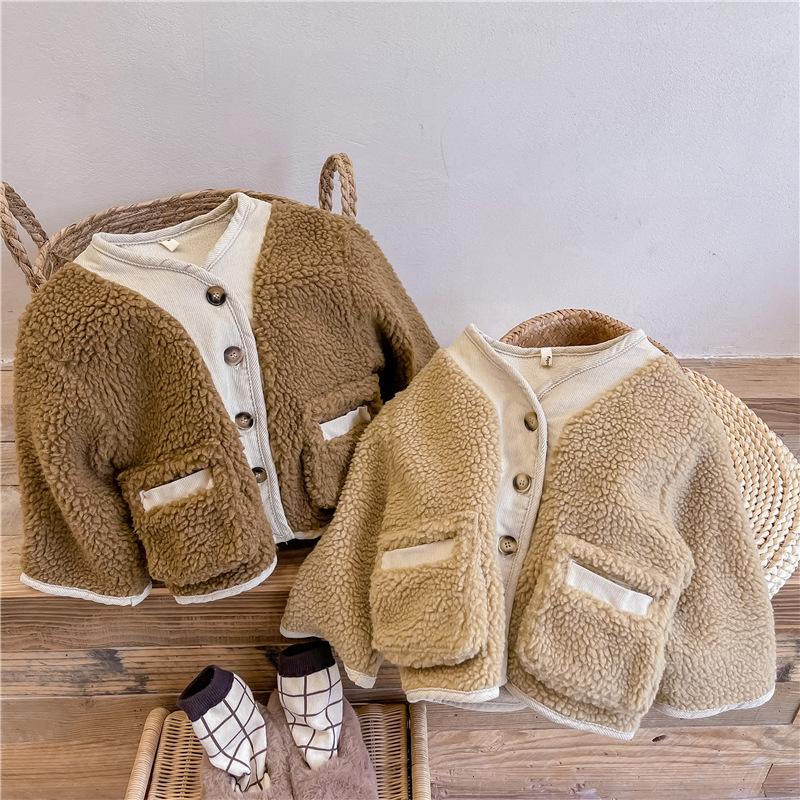 Down Coat WLG Kids Winter Outfits Boys Girls Velvet Thick Patchwork Khaki Brown Parkas Baby Warm All Match Clothes For 1-6 Years Children, Blue;gray
Down Coat WLG Kids Winter Outfits Boys Girls Velvet Thick Patchwork Khaki Brown Parkas Baby Warm All Match Clothes For 1-6 Years Children, Blue;gray