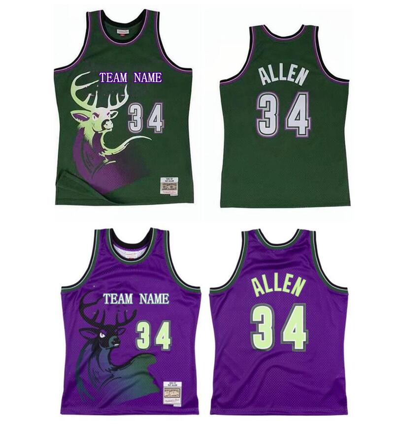 Custom S-6XL Men women youth stitched basketball jerseys 34 RAY Allen jersey white green Mitchell & Ness 1996-97 Hardwoods Classics retro wear, Black;red
Custom S-6XL Men women youth stitched basketball jerseys 34 RAY Allen jersey white green Mitchell & Ness 1996-97 Hardwoods Classics retro wear, Black;red