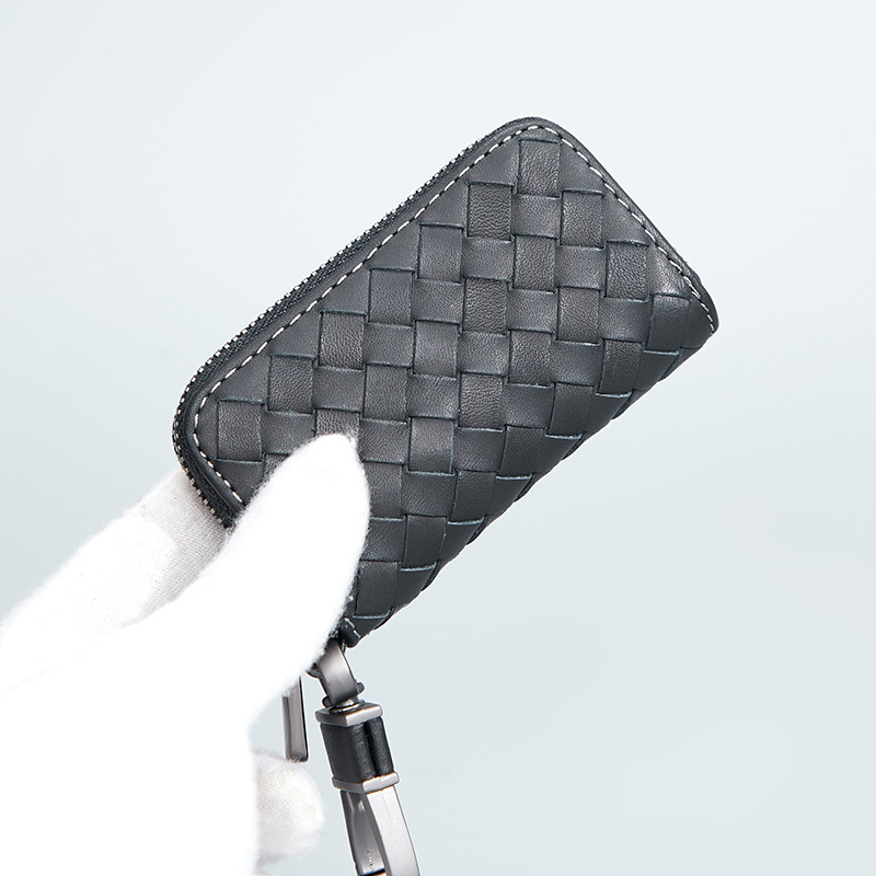 Genuine Leather Car Key Men Women Wallets Zipper Keys Case Bag Men Card Money Holder Business Housekeeper Keychain Cover