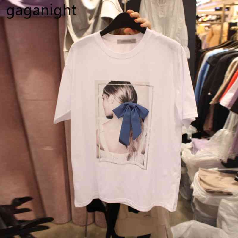 Gaganight Casual Loose Women Tshirt All Match Fashion Lady Chic Korean Tee Shirts Arrivals Outwear O Neck Tshirts 210519, White
Gaganight Casual Loose Women Tshirt All Match Fashion Lady Chic Korean Tee Shirts Arrivals Outwear O Neck Tshirts 210519, White