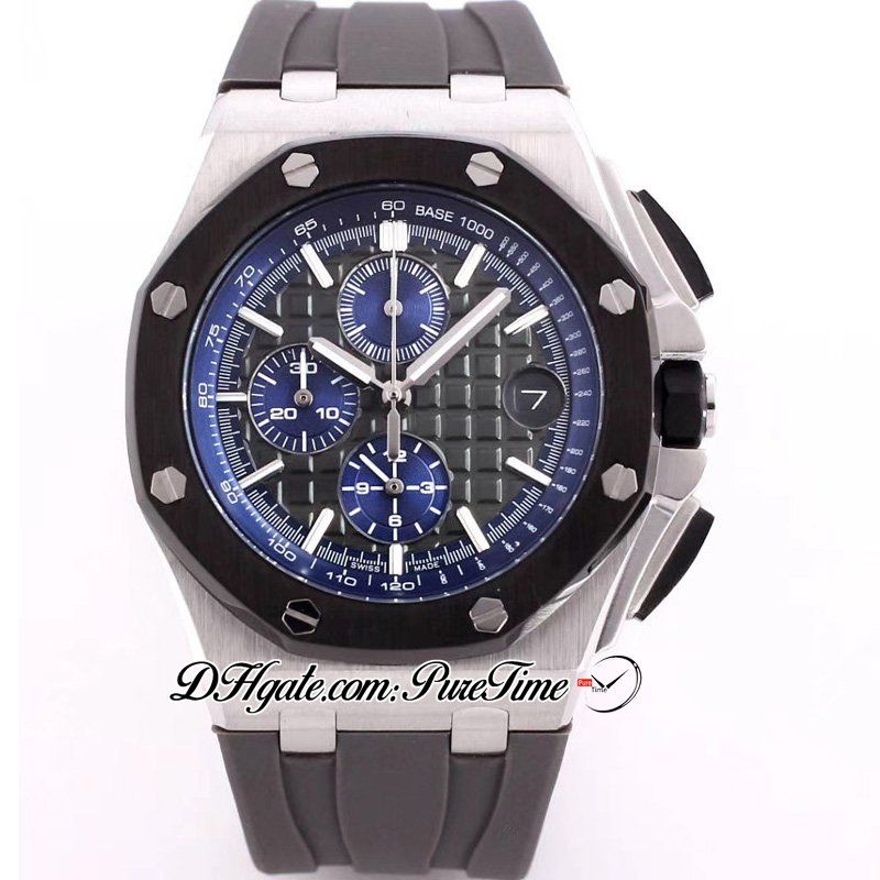 45mm 26416 Miyota Quartz Chronograph Mens Watch Two Tone Steel Case Black Texture Dial Blue Subdial Stick Markers Rubber Strap Stopwatch 12 Styles Puretime A09f6, Custom waterproof service
45mm 26416 Miyota Quartz Chronograph Mens Watch Two Tone Steel Case Black Texture Dial Blue Subdial Stick Markers Rubber Strap Stopwatch 12 Styles Puretime A09f6, Custom waterproof service