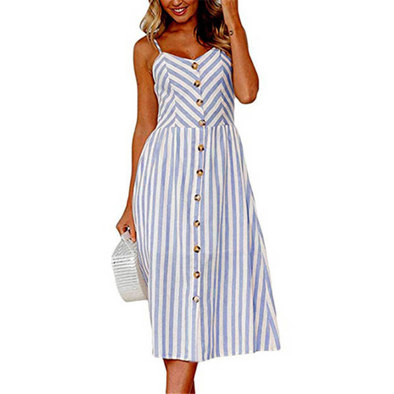 2021summer 2021 vintage casual sundress female beach dress midi button backless polka dot striped women dress boho floral dress, Black;gray
2021summer 2021 vintage casual sundress female beach dress midi button backless polka dot striped women dress boho floral dress, Black;gray