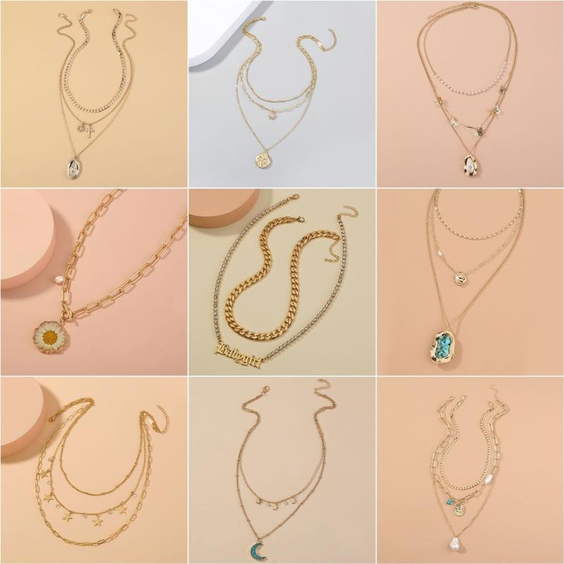 Pendant Necklaces Niche Design Sense Multi- Accessories Fashion Street Shooting Multi-layer Necklace Women, Silver
Pendant Necklaces Niche Design Sense Multi- Accessories Fashion Street Shooting Multi-layer Necklace Women, Silver