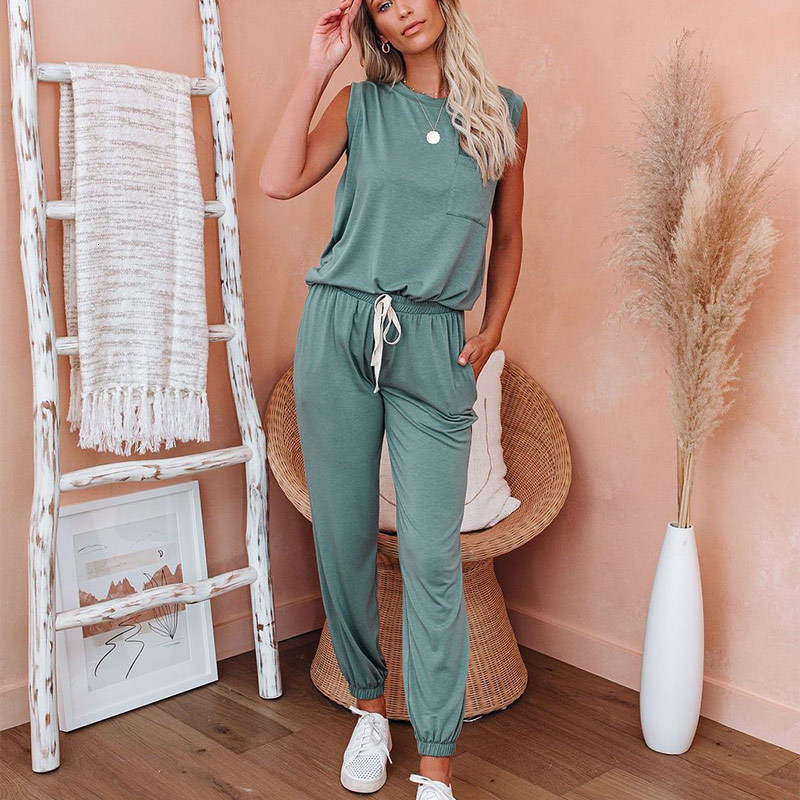 Women' Tracksuits Sleeveless Solid 2 Pieces Set Drawstring Waist Joggers Pants Women Loose Sets Summer Spring Casual Ladies Suits, Black 
Women' Tracksuits Sleeveless Solid 2 Pieces Set Drawstring Waist Joggers Pants Women Loose Sets Summer Spring Casual Ladies Suits, Black