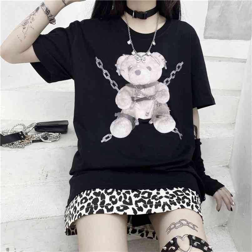 QWEEK Gothic Tshirt Women Vintage Bear Print Graphic Tshirts Korean Style Fashion Short Sleeve Punk Streetwear T Shirt Goth Mall 210708, Black
QWEEK Gothic Tshirt Women Vintage Bear Print Graphic Tshirts Korean Style Fashion Short Sleeve Punk Streetwear T Shirt Goth Mall 210708, Black
