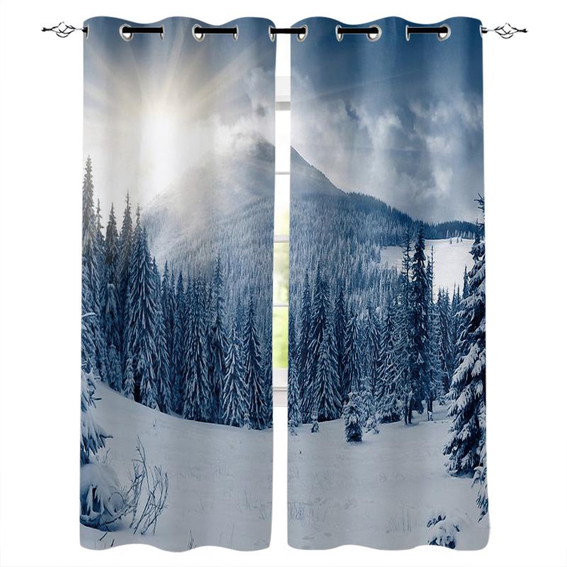 Curtain & Drapes Winter Forest Sunrise Landscape Living Room Curtains Children's Bedroom Modern Home Decoration
Curtain & Drapes Winter Forest Sunrise Landscape Living Room Curtains Children's Bedroom Modern Home Decoration