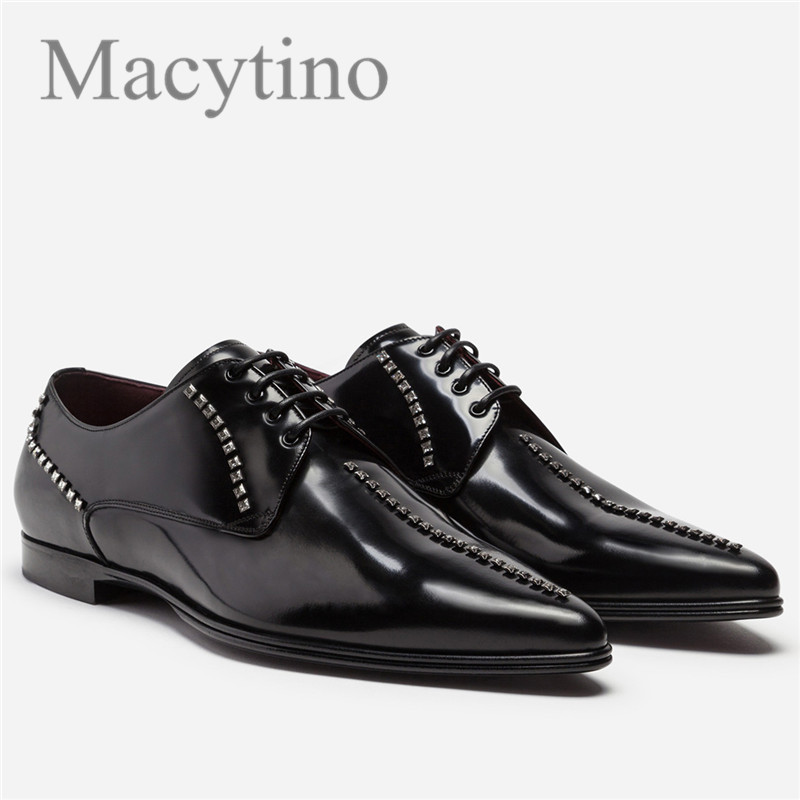 Dress Shoes Shiny Black Leather Formal Plus Size Men's Wedding Studed Pointed Toe party Men OCW6
Dress Shoes Shiny Black Leather Formal Plus Size Men's Wedding Studed Pointed Toe party Men OCW6