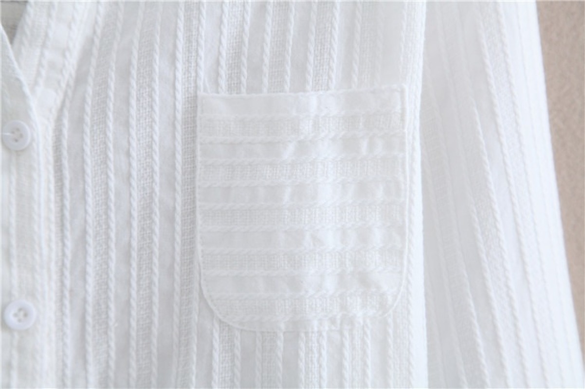 Fashion office white blouse women shirts long sleeve Cotton Shirt High Quality Women Blouses Casual Ladies Tops 1715 50 210506