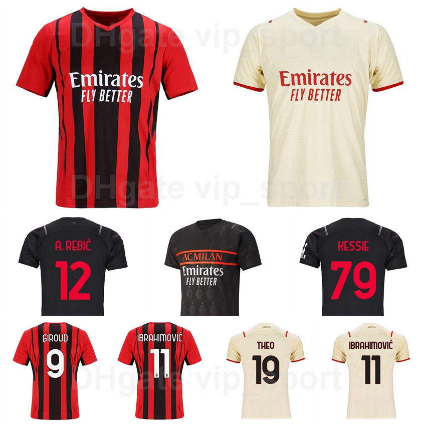 21 22 Milan Soccer 11 IBRAHIMOVIC Jerseys 9 GIROUD 79 KESSIE 12 REBIC 17 LEAO 10 BRAHIM 19 THEO 8 TONALI 56 SAELEMAEKERS TOMORI Football Shi, Black;yellow
21 22 Milan Soccer 11 IBRAHIMOVIC Jerseys 9 GIROUD 79 KESSIE 12 REBIC 17 LEAO 10 BRAHIM 19 THEO 8 TONALI 56 SAELEMAEKERS TOMORI Football Shi, Black;yellow