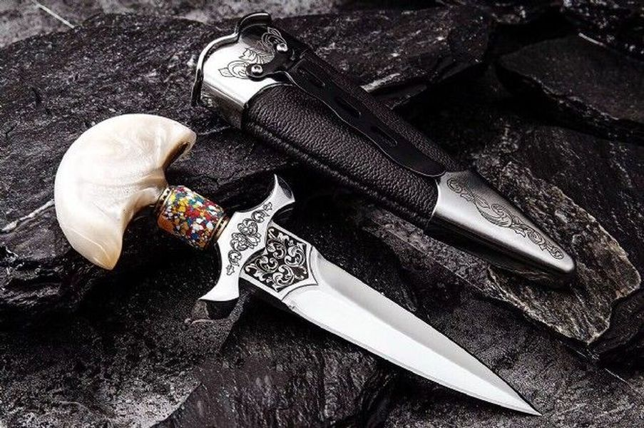 Strong Generals Push Knife Hand Stab Thorn 9Cr18 Blade Acrylic Handle Self Defense Tactical EDC Survival Tool Knives Xmas Gift a2899