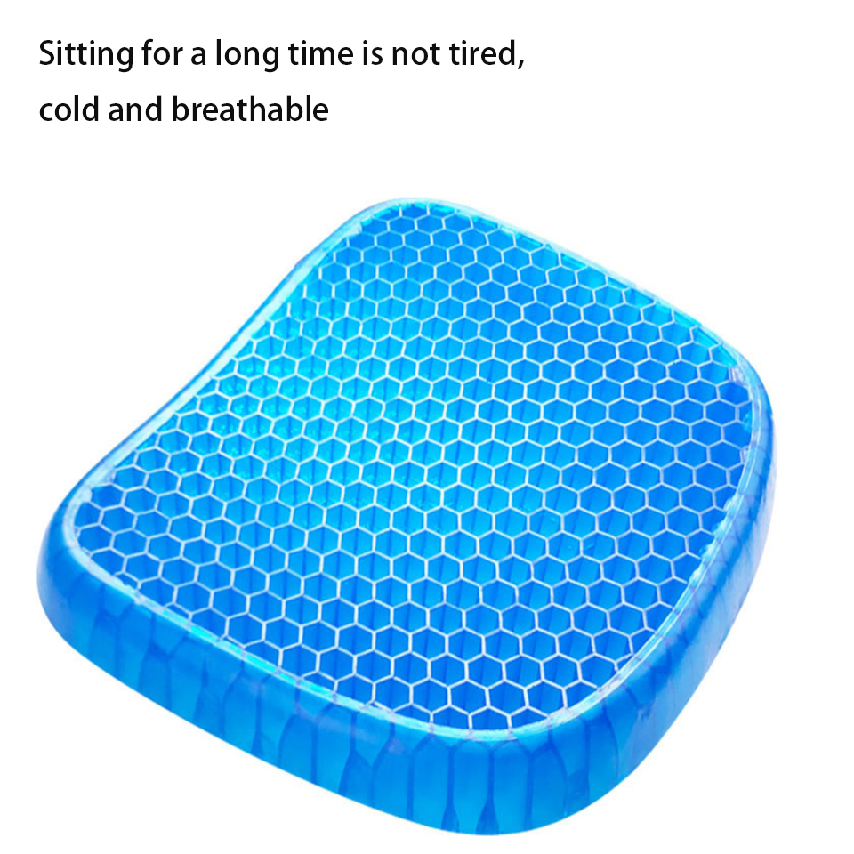 Honeycomb Cooling Pad Icet Cushion with Black Non-slip Comfortable Massage Seat Office Chair Health Care Pain Release