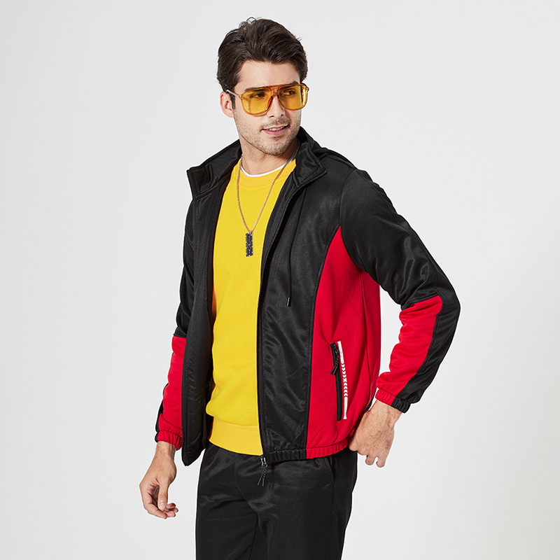 Men's Hoodie Zipper Long Sleeve Colorblock Stand Collar Loose Trousers Letter Print Basic Men's Jacket Coat Set Casual Clothing, Black
Men's Hoodie Zipper Long Sleeve Colorblock Stand Collar Loose Trousers Letter Print Basic Men's Jacket Coat Set Casual Clothing, Black