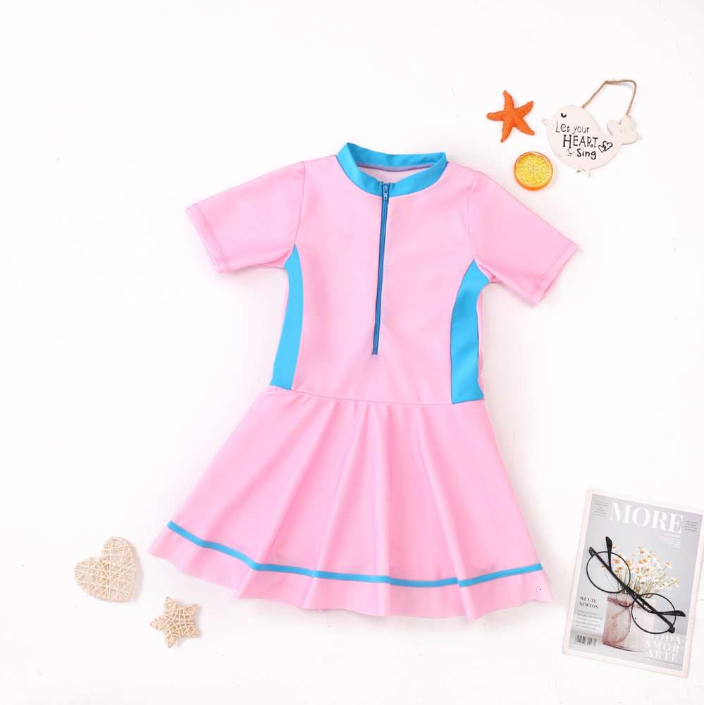 Children's suit Korean children's one piece conservative student little princess cute middle school girl swimsuit Pink, Black
Children's suit Korean children's one piece conservative student little princess cute middle school girl swimsuit Pink, Black