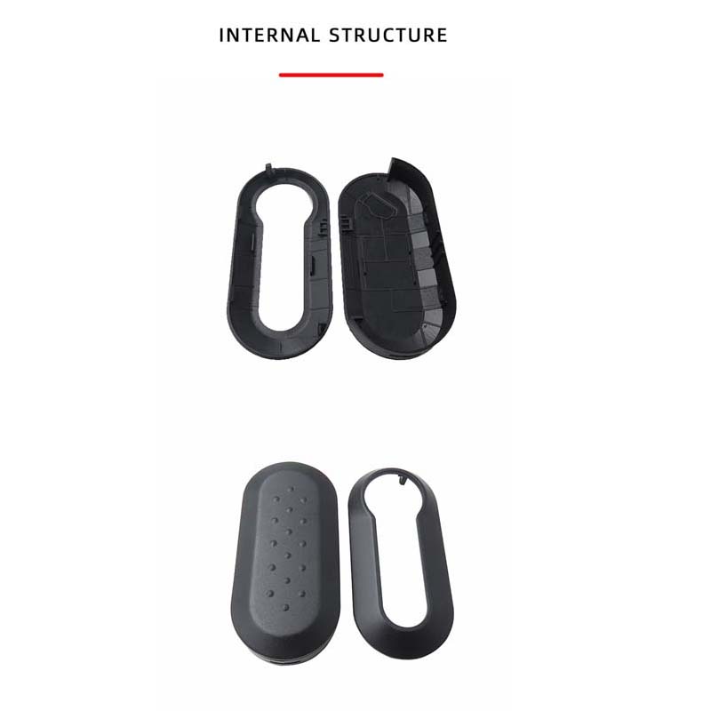 Remote Flip Car Keys Fob Case For Fiat 500 Panda Punto Bravo Replacement Cars Key Cases 3 Buttons Rubber Button Pad