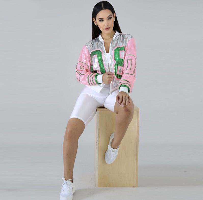 Sequin Long O Neck Pink green 08 Alpha Sorority Sequin Jackets Bling club Outerwear & Coats X0726, Black;brown
Sequin Long O Neck Pink green 08 Alpha Sorority Sequin Jackets Bling club Outerwear & Coats X0726, Black;brown