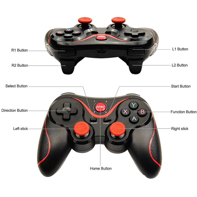 Wireless Joystick Gamepad PC Game Controller Remote Bluetooth-compatible Joystick For Mobile Phone Tablet TV Box Holder