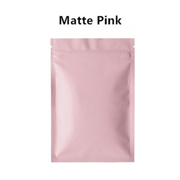 100pcs Gradient Aluminum Foil Zip Lock Bag Flat Contrast Resealable Food Storage Cereals Coffee Powder Snack Smell Proof Gifts Heat Sealing Packaging 