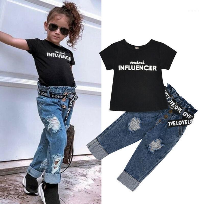 1-6Y Summer Toddler Kids Baby Girl Clothes Sets Letter Tops T-Shirt Denim Pants Jeans Outfits Clothing, White
1-6Y Summer Toddler Kids Baby Girl Clothes Sets Letter Tops T-Shirt Denim Pants Jeans Outfits Clothing, White