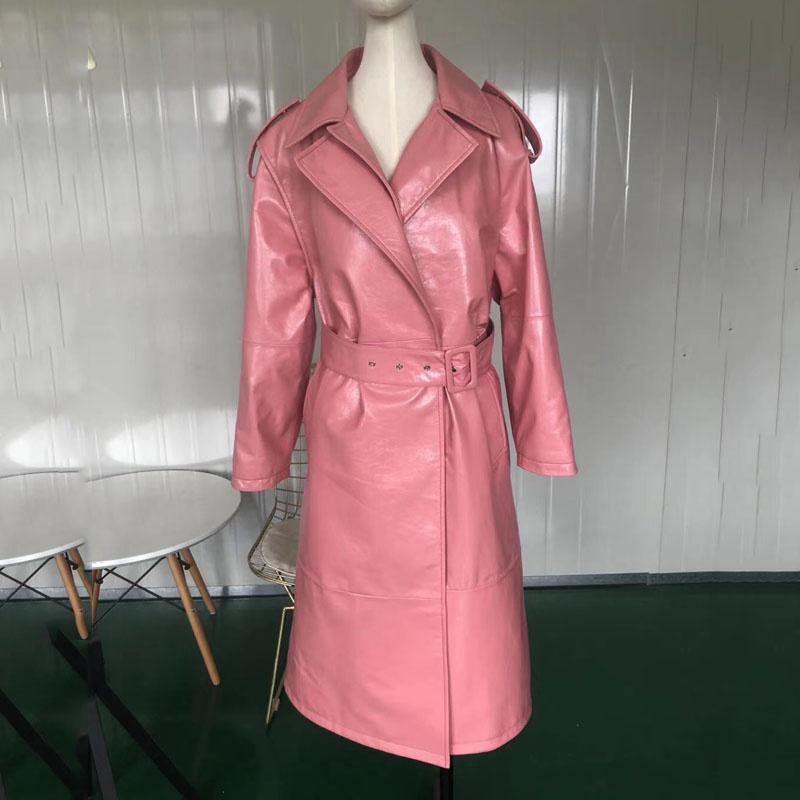 Women's Leather & Faux X-long Coat Spring And Autumn 2022 Genuine Jacket Pink Color Casual Style Turn-down Collar Clothes With Blet, Black
Women's Leather & Faux X-long Coat Spring And Autumn 2022 Genuine Jacket Pink Color Casual Style Turn-down Collar Clothes With Blet, Black
