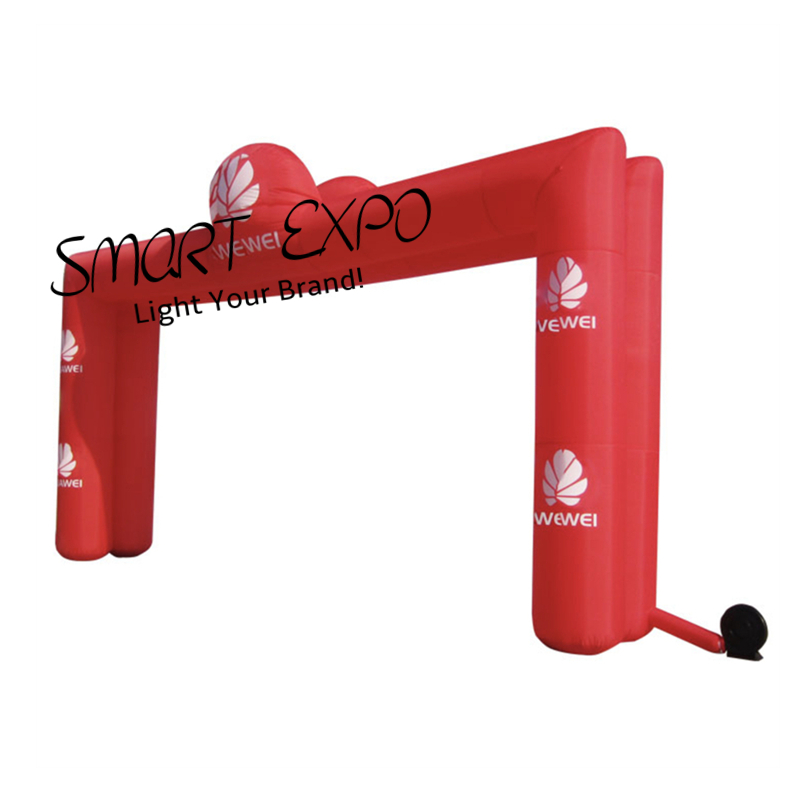Inflatable Racing Archway Dual Square Combined Set 0.8xW8xH4m with Full Color Printing and Blower