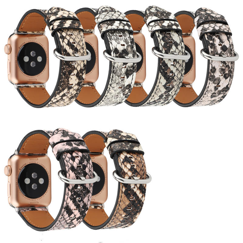 Genuine Leather Python Pattern Wrist Band Smart Strap for Apple Watch Series 6 5 4 3 2 1 SE
Genuine Leather Python Pattern Wrist Band Smart Strap for Apple Watch Series 6 5 4 3 2 1 SE