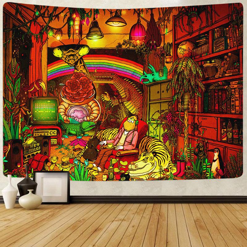 Tapestries Cartoon Fantasy Tapestry Painting Cloth Wall Hanging Polyester Thin Couch Blanket Carpets Tissu Mural
Tapestries Cartoon Fantasy Tapestry Painting Cloth Wall Hanging Polyester Thin Couch Blanket Carpets Tissu Mural