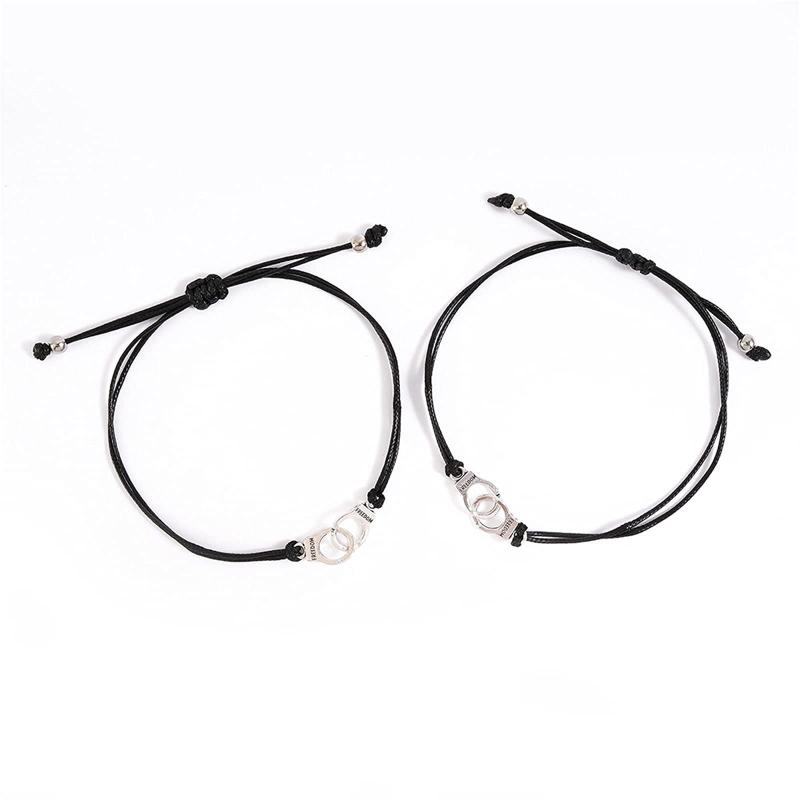 Charm Bracelets Fashion Design Women 2pcs Handmade Friendship Pairing Bracelet Friend Couple Family Teenage Sister Jewelry Gifts 
Charm Bracelets Fashion Design Women 2pcs Handmade Friendship Pairing Bracelet Friend Couple Family Teenage Sister Jewelry Gifts