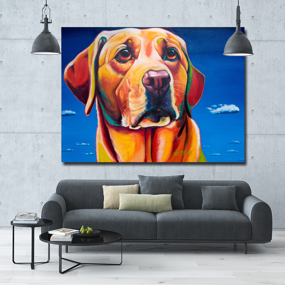 SELFLESSLY Bulldog Painting For Living Room Wall Canvas Art Poster Prints Animal Decorative Painting For Bedroom Unframed