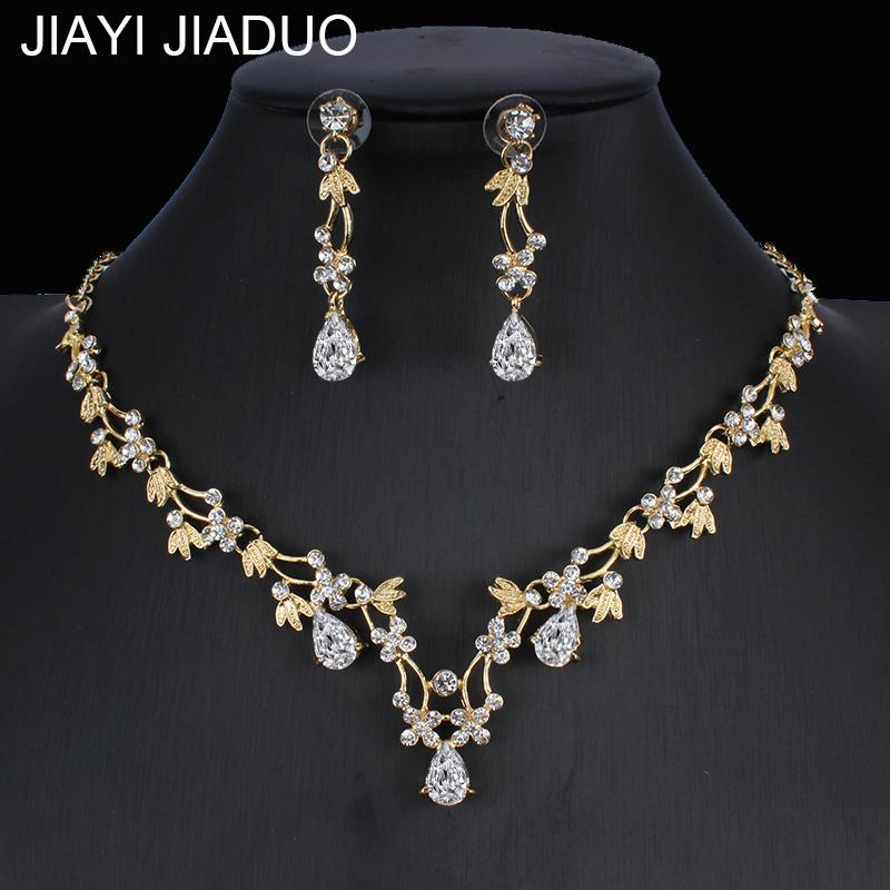 Wedding Jewelry Sets Jiayijiaduo Set For Women Necklace Earrings Gold Color Bridal Costume Accessories, Slivery;golden
Wedding Jewelry Sets Jiayijiaduo Set For Women Necklace Earrings Gold Color Bridal Costume Accessories, Slivery;golden