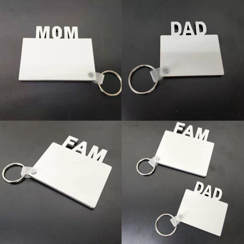 MOM DAD FAM Sublimation Blank Keychain Party Favor MDF Wooden Key Chain Pendant Double-sided Thermal Transfer Key Ring s
MOM DAD FAM Sublimation Blank Keychain Party Favor MDF Wooden Key Chain Pendant Double-sided Thermal Transfer Key Ring s
